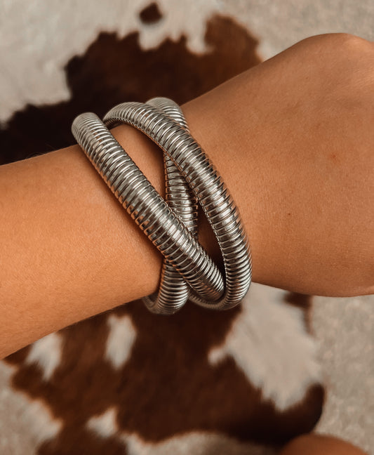 The Liv Bangles in Silver